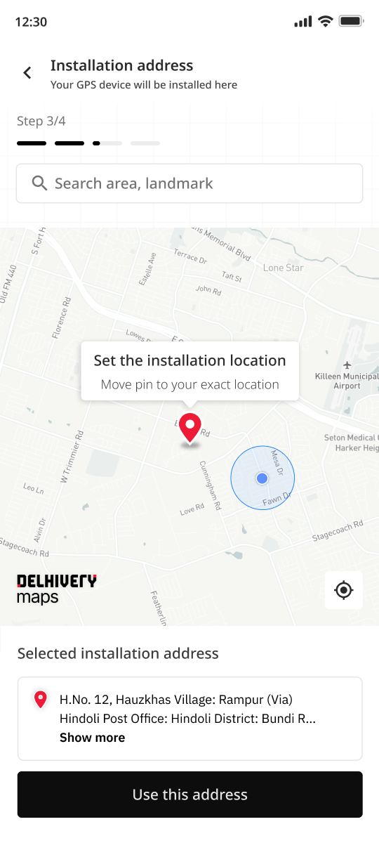 GPS installation address