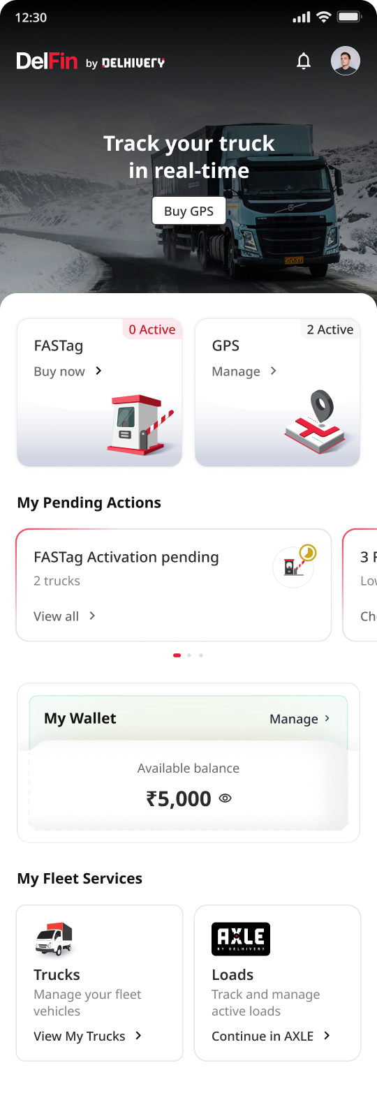 DelFin wallet and Axis pool wallet on home