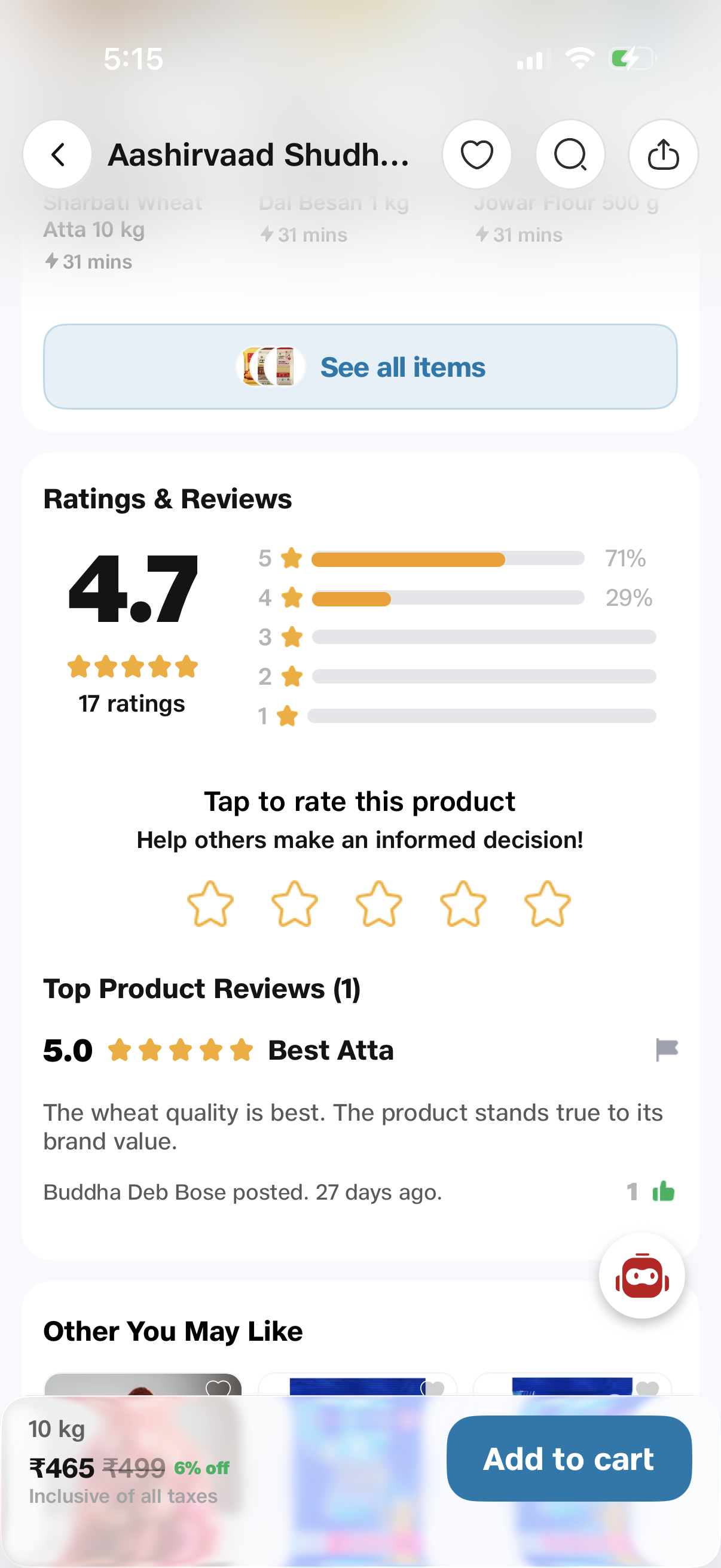 PDP reviews after