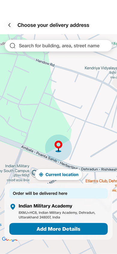 Add address after