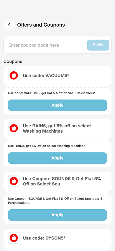 Coupon store after
